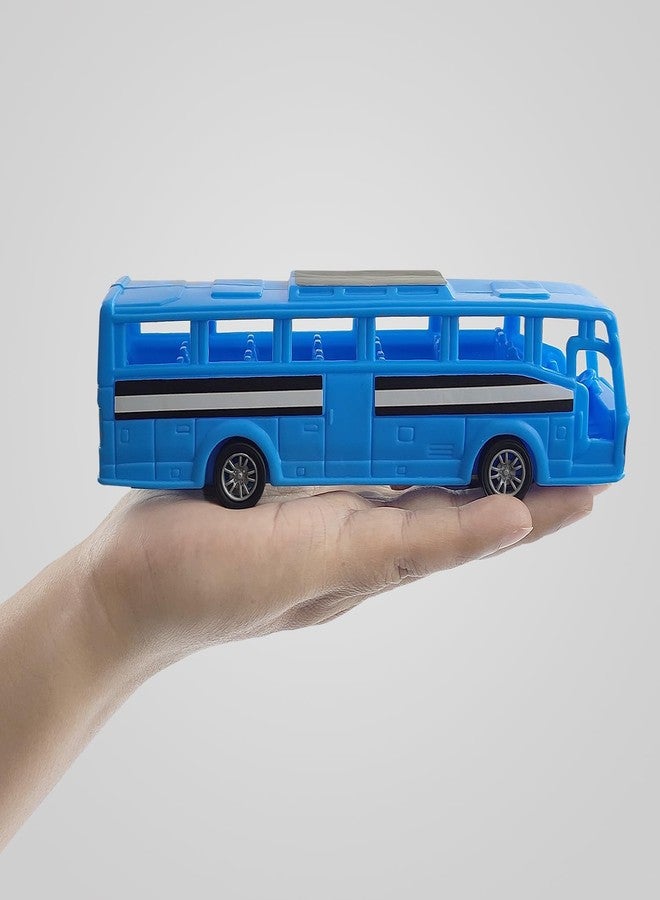 NHR Plastic Friction Powered Toy Bus for Kids, for, Plastic, for, for, Friction for 2 Years+, Car for (Blue) - Image 3