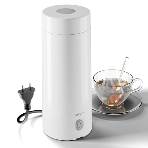 XECH Portable Electric Kettle 400ml | Mini Electric Kettle for Hot Water | Small Kettle with In-Built Cable | Bottle-Shaped Kettle for Tea, Coffee & More (Hydroboil Lite) - Image 1