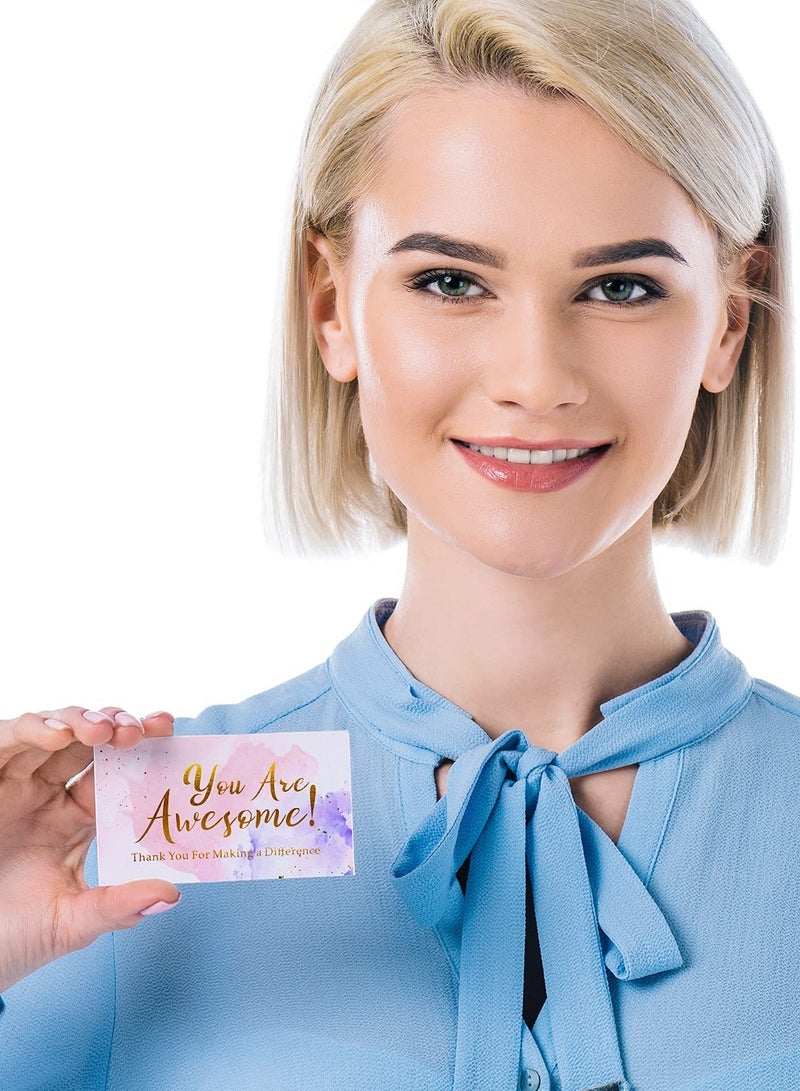 SOLARAE بطاقات شكر ملونة - 200 بطاقة تقدير للمتطوعين والممرضين والأطباء والمعلمين والطلاب - مكافآت تحفيزية مثالية للتقدير والاعتراف. - Image 5
