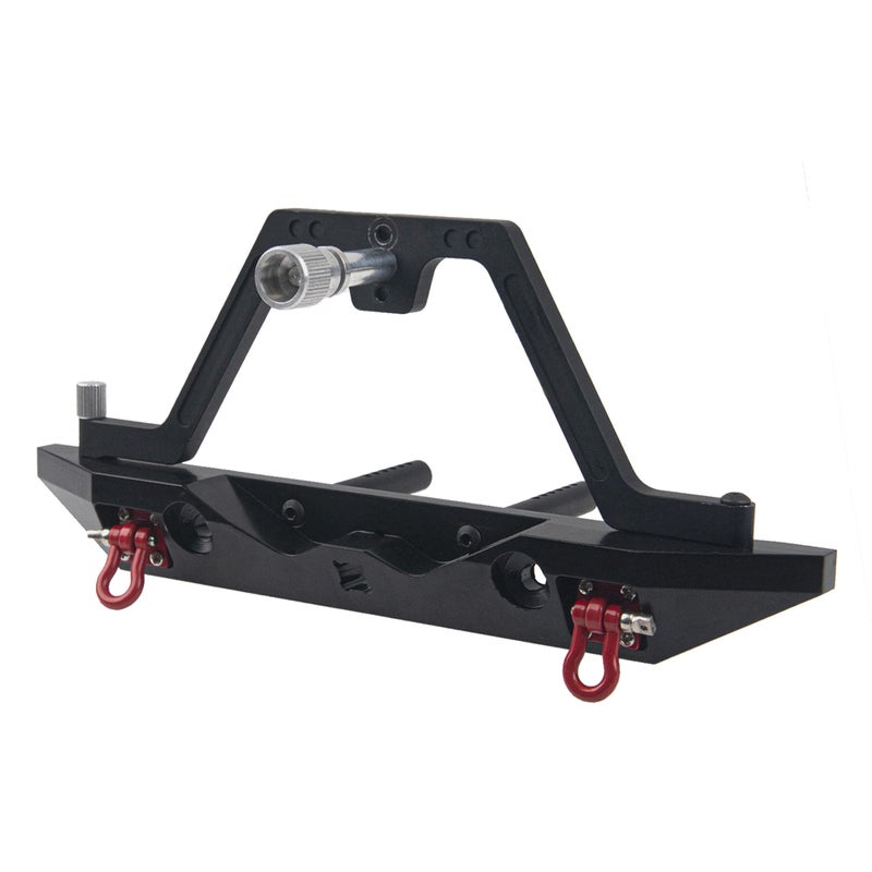 Vgoohobby Aluminum Rear Bumper with Spare Tire Carrier & Tow Hook Compatible with Axial SCX10 Jeep SCX10 II 90046 90047 TRX-4 TRX4 1/10 RC Crawler Car - Image 3