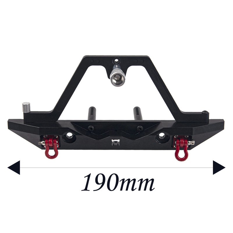 Vgoohobby Aluminum Rear Bumper with Spare Tire Carrier & Tow Hook Compatible with Axial SCX10 Jeep SCX10 II 90046 90047 TRX-4 TRX4 1/10 RC Crawler Car - Image 4