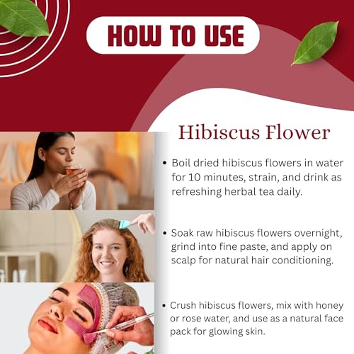 BrijBooti Hibiscus Flower - Herbal Tea- 200 Grams - Gudhal Phool - Hibiscus Dry Flower - Image 3