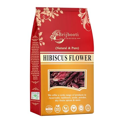 BrijBooti Hibiscus Flower - Herbal Tea- 200 Grams - Gudhal Phool - Hibiscus Dry Flower - Image 1