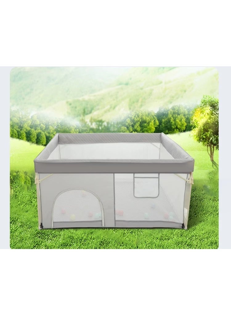 Foldable Baby Playpen with 30 Ocean Balls and 1 Grab Handle, Indoor Activity Center for Infants Toddlers - Image 3