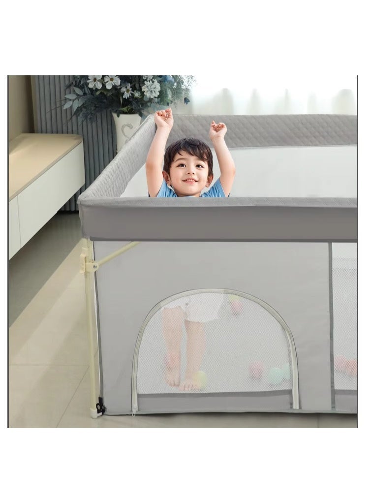 Foldable Baby Playpen with 30 Ocean Balls and 1 Grab Handle, Indoor Activity Center for Infants Toddlers - Image 5