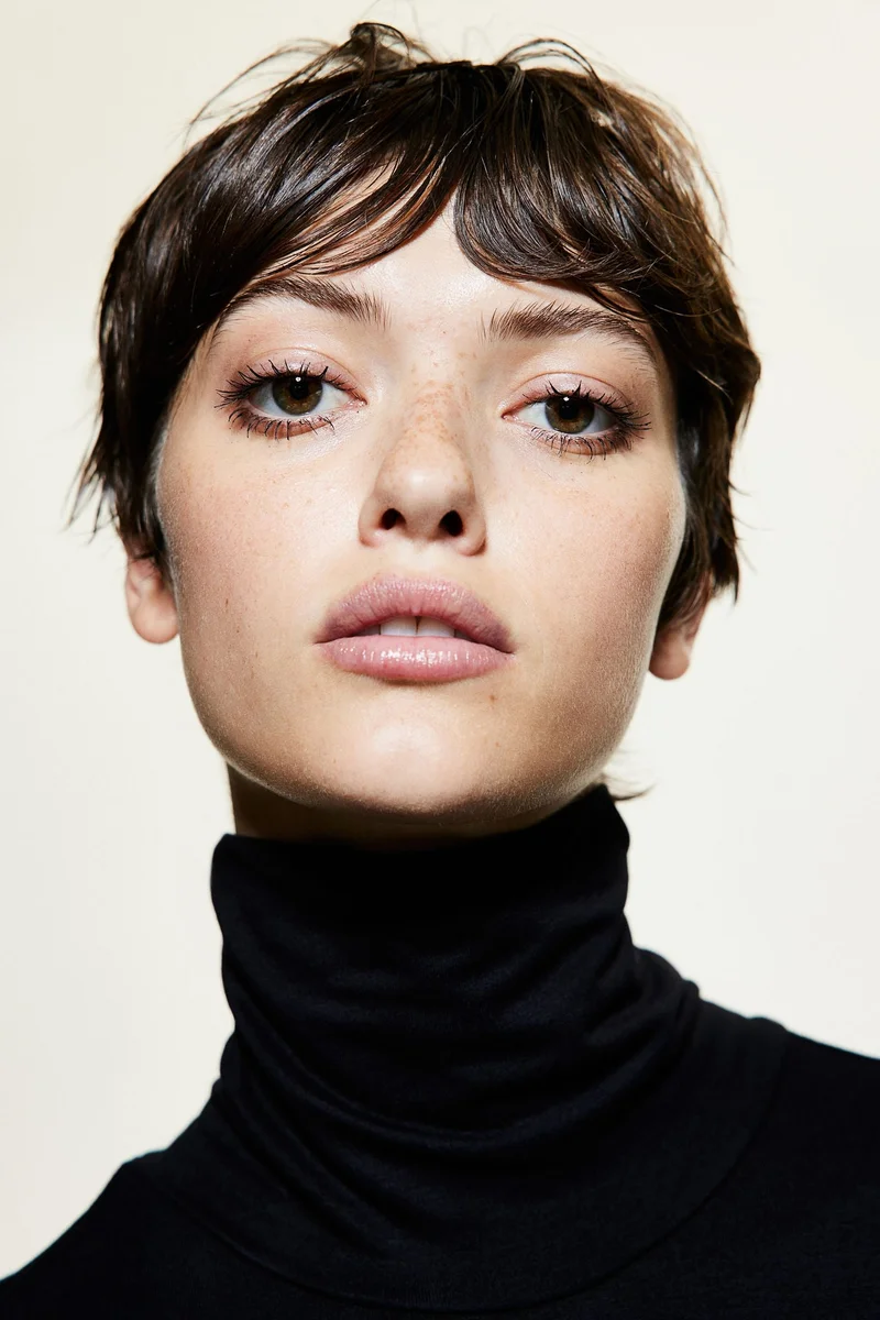 H&M Viscose Polo-Neck Top