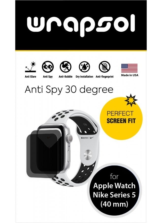 Wrapsol - Apple Watch 40mm Nike Series 5 Smartwatch Matte Ghost Screen Protector - Image 1