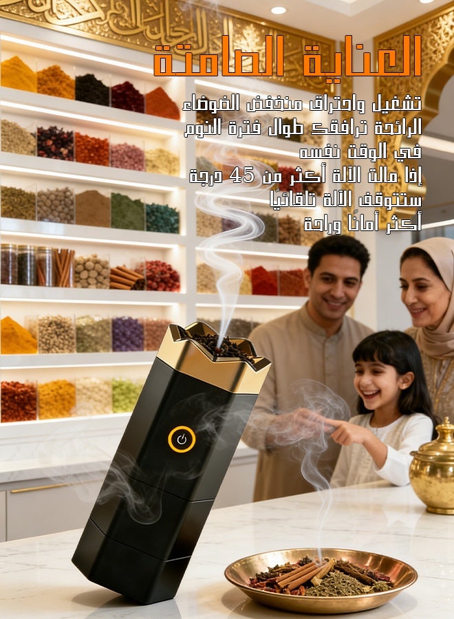 يهييو حاملات بخور، مبخرة قابلة لإعادة الشحن، مبخرة كهربائية، مبخرة كهربائية، مبخرة عطرية للسيارة برائحة منعشة، حاملات بخور محمولة - Image 5