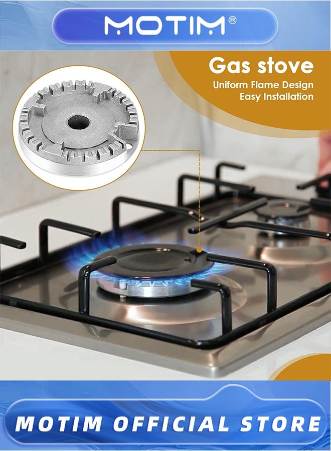 موتيم طقم قبعات طباخ مكون من 4 قطع ومواقد غاز وفرن وموقد وغطاء لهب للمطبخ يناسب معظم مقابض المواقد ومجموعة أغطية ومقبض موقد معدني عالي الجودة - Image 2