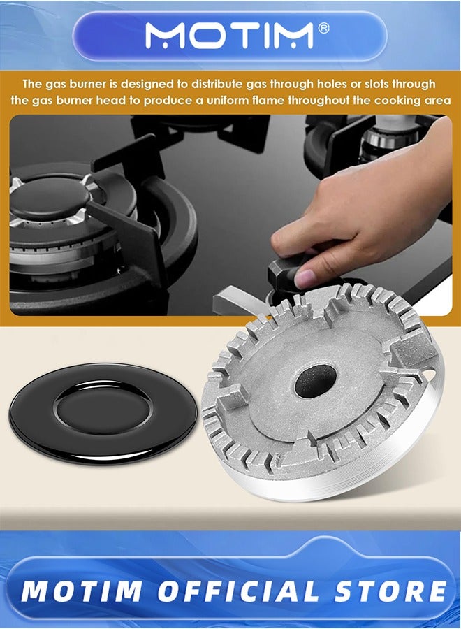 موتيم طقم قبعات طباخ مكون من 4 قطع ومواقد غاز وفرن وموقد وغطاء لهب للمطبخ يناسب معظم مقابض المواقد ومجموعة أغطية ومقبض موقد معدني عالي الجودة - Image 4