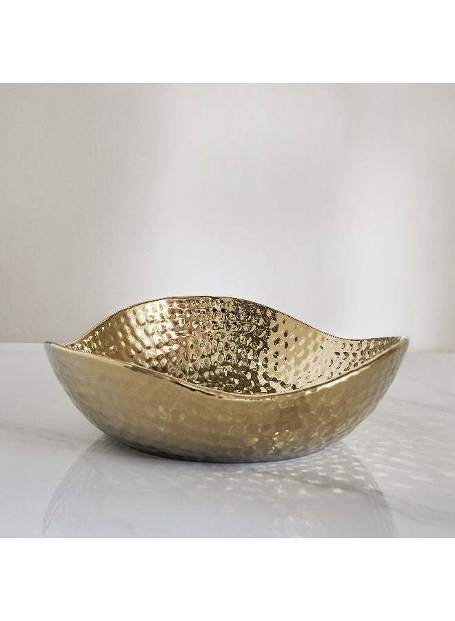 Home Box وعاء زينة بتشطيب مطروق - ذهبي - Image 2