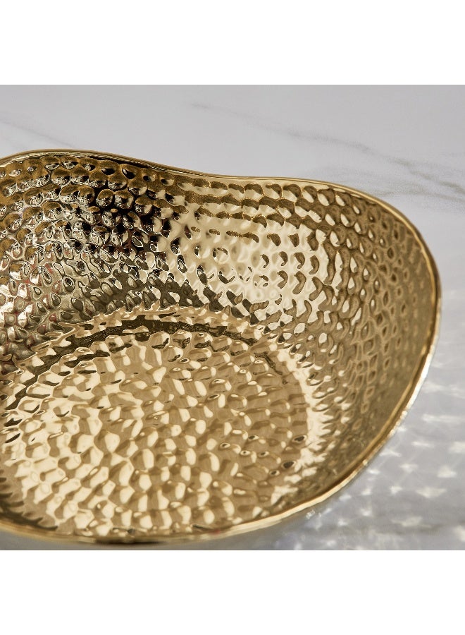 Home Box وعاء زينة بتشطيب مطروق - ذهبي - Image 3