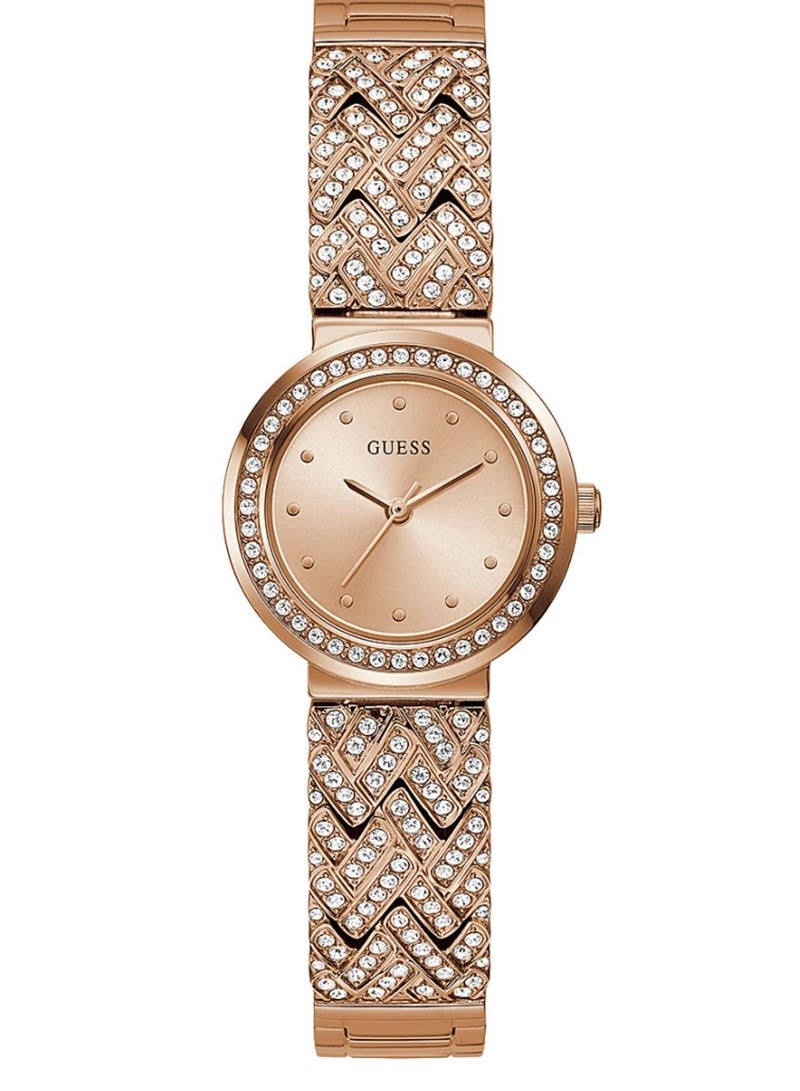 GUESS Treasure Women Rose Gold Tone Case Rose Gold Tone Stainless Steel Watch GW0476L3 - Image 1