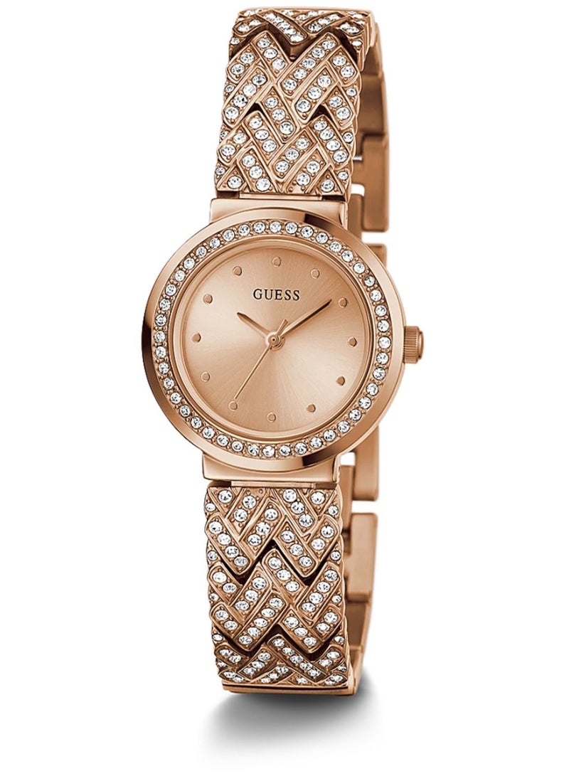 GUESS Treasure Women Rose Gold Tone Case Rose Gold Tone Stainless Steel Watch GW0476L3 - Image 5