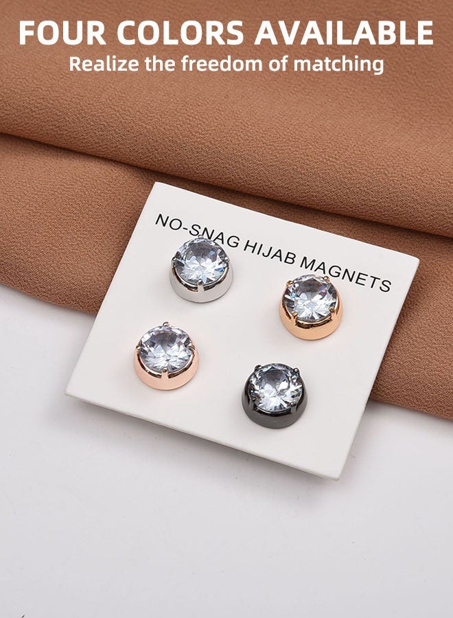 XIHIRCD 4 Pieces Strong Headband Magnets Safety Magnetic Headband Pins Suitable for Clothes And Scarves Women's Headband Magnets Headband Magnets - Image 3