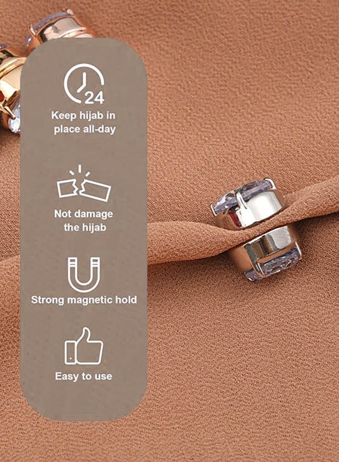 XIHIRCD 4 Pieces Strong Headband Magnets Safety Magnetic Headband Pins Suitable for Clothes And Scarves Women's Headband Magnets Headband Magnets - Image 4