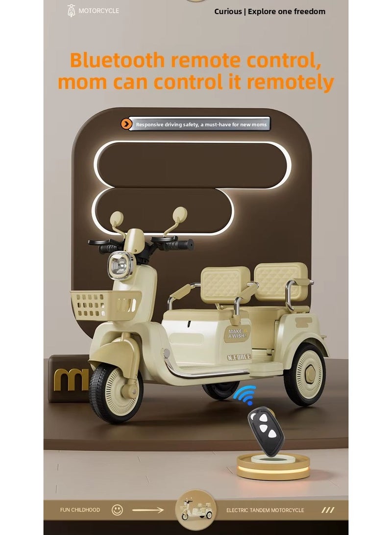 ريكسا دراجة نارية كهربائية للأطفال بمقعدين تعمل بالبطارية - دراجة كهربائية ممتعة وآمنة للأطفال - Image 5