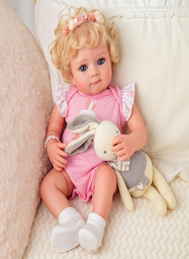 BABESIDE 4-in-1 Interactive Reborn Baby Dolls Girls - 17 Inch Lifelike Realistic Baby Doll with Heartbeat, Breathing, Coos & Cry Sounds Soft Body Vinyl Baby Doll with Bunny Outfit for Kids Age 3+ - Image 5