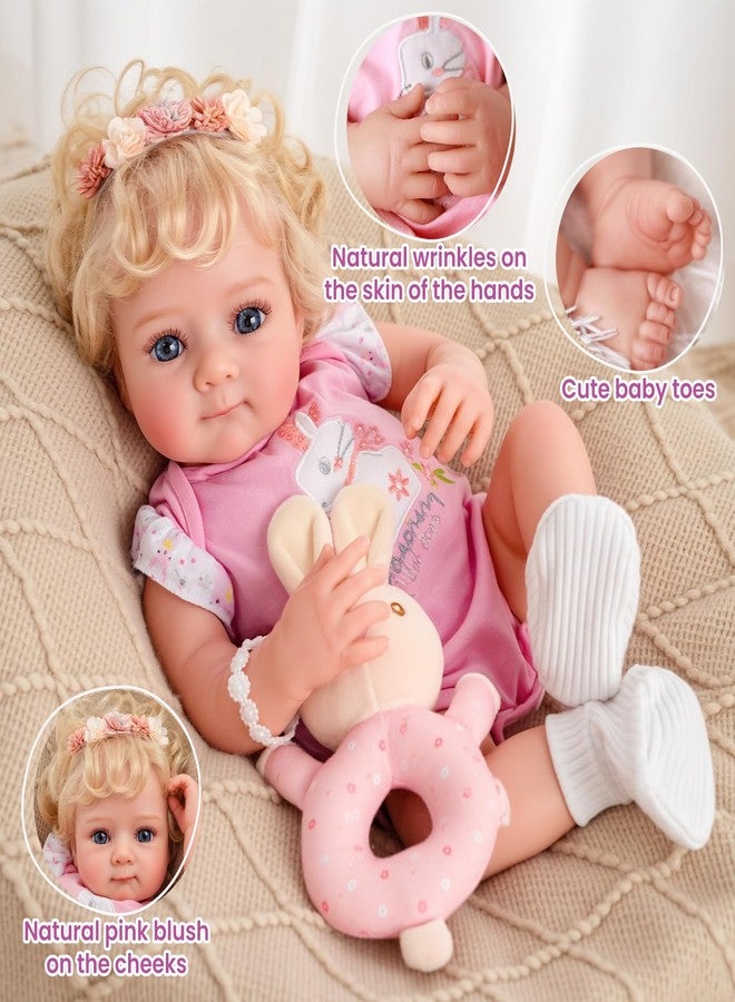 BABESIDE 4-in-1 Interactive Reborn Baby Dolls Girls - 17 Inch Lifelike Realistic Baby Doll with Heartbeat, Breathing, Coos & Cry Sounds Soft Body Vinyl Baby Doll with Bunny Outfit for Kids Age 3+ - Image 2