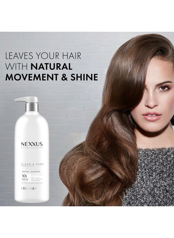 Nexxus Clean and Pure Clarifying Shampoo, With ProteinFusion, Nourished Hair Care Silicone, Dye And Paraben Free 33.8 oz - Image 4