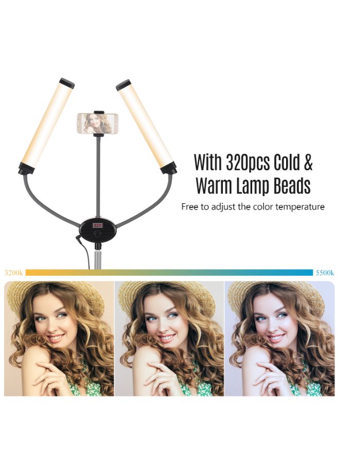 Loquat LED Dual-Arm Video Lamp White/Black - Image 3