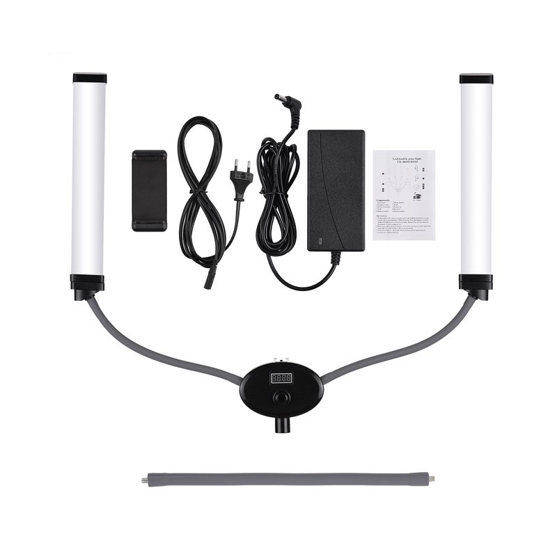 Loquat LED Dual-Arm Video Lamp White/Black - Image 4