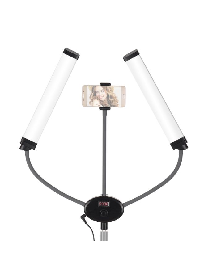 Loquat LED Dual-Arm Video Lamp White/Black - Image 2