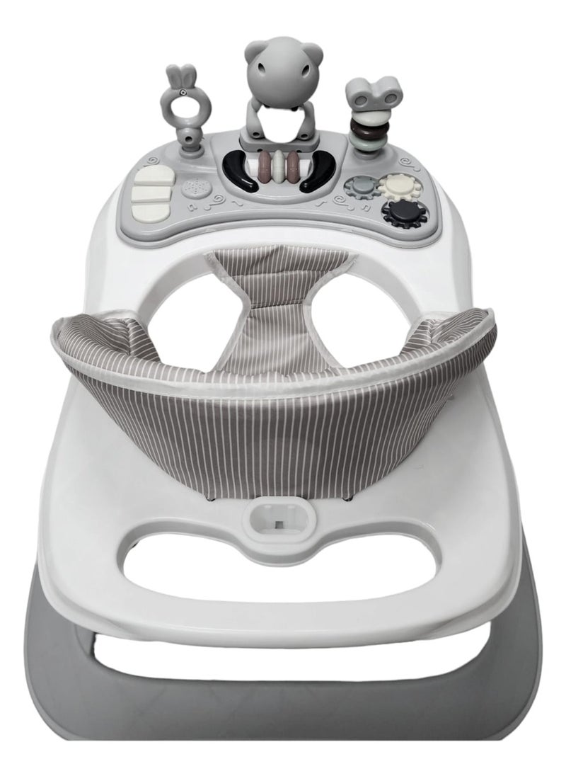 BABYCARA Baby Walker with 3 Height Adjustable & Tray Multi-Function Anti-Rollover Foldable and Musical Toy Bar for 6-18 Months  - Image 3