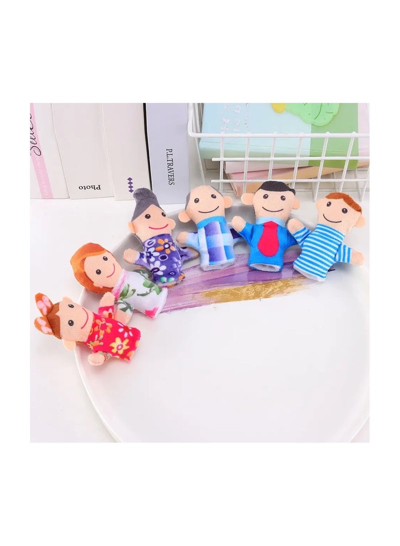 لعبة دمى اصابع اليد شخصيات العائلة للأطفال من 6 قطع تعليم الأطفال مفيدة للمعلمات و الامهات في الروضة والحضانة و التعليم المبكر - Image 2