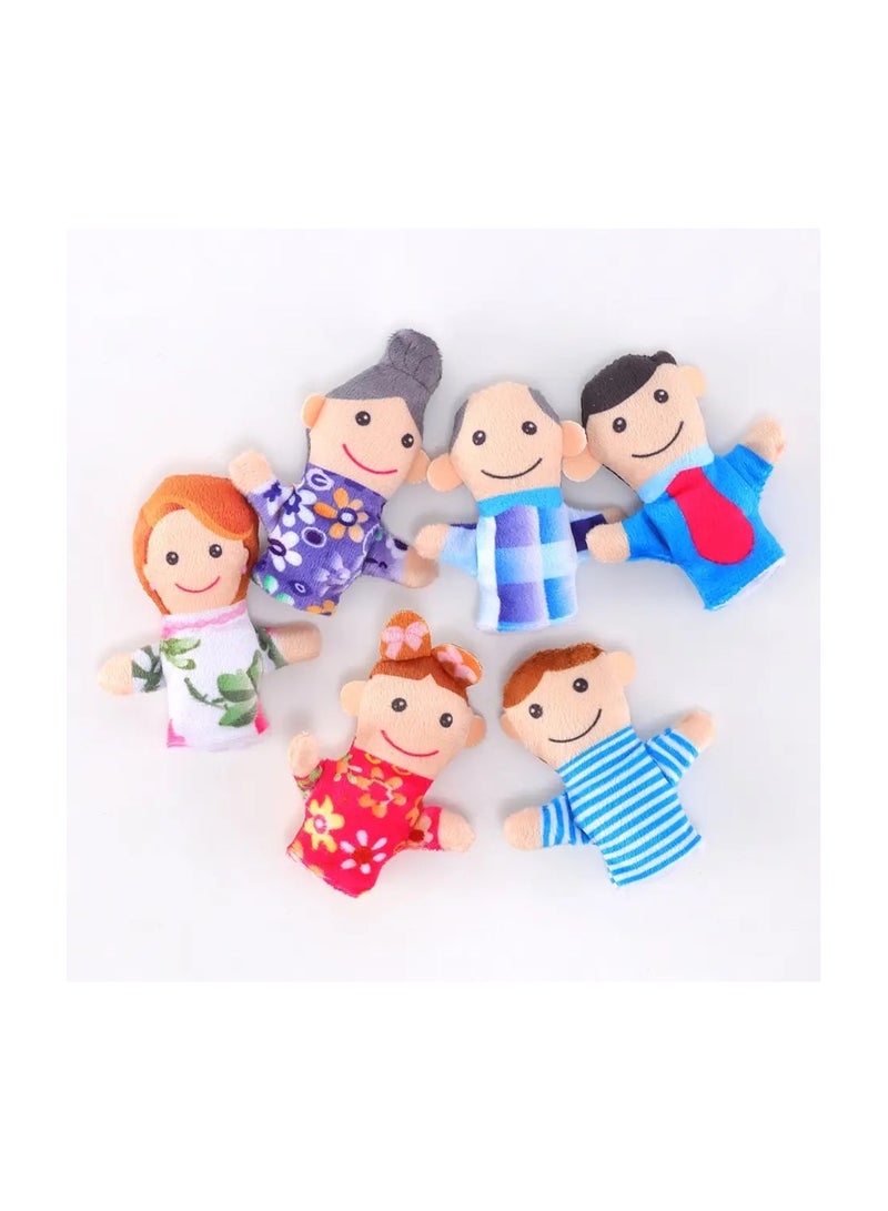 لعبة دمى اصابع اليد شخصيات العائلة للأطفال من 6 قطع تعليم الأطفال مفيدة للمعلمات و الامهات في الروضة والحضانة و التعليم المبكر - Image 3