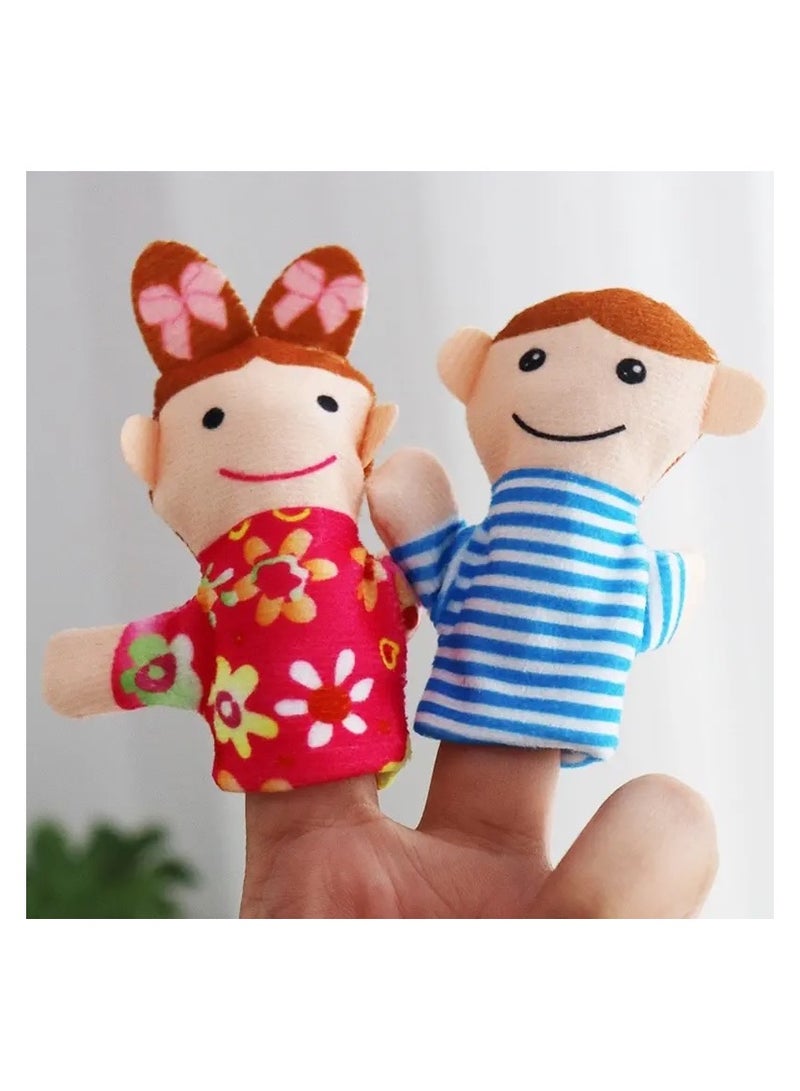 لعبة دمى اصابع اليد شخصيات العائلة للأطفال من 6 قطع تعليم الأطفال مفيدة للمعلمات و الامهات في الروضة والحضانة و التعليم المبكر - Image 5