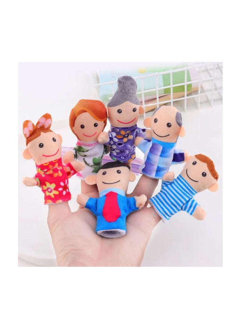 لعبة دمى اصابع اليد شخصيات العائلة للأطفال من 6 قطع تعليم الأطفال مفيدة للمعلمات و الامهات في الروضة والحضانة و التعليم المبكر - Image 4