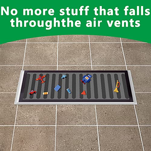 LFUTARI 8pcs Floor Vent Mesh Covers, 5.5x12" Magnetic Air Vent Screen Register Trap, Rectangle PVC Floor Register Mesh Cover for Wall Ceiling Floor Catch Debris Hair Insect - Image 5