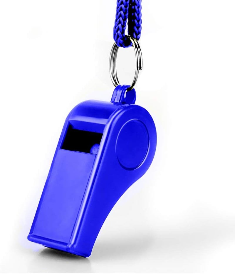 Hipat Whistle with Lanyard, 2 Packs Blue Plastic Whistles, Extra Loud Sports Whistles Great for Coach, Referee, Basketball, Lifeguard, Survival - Image 5