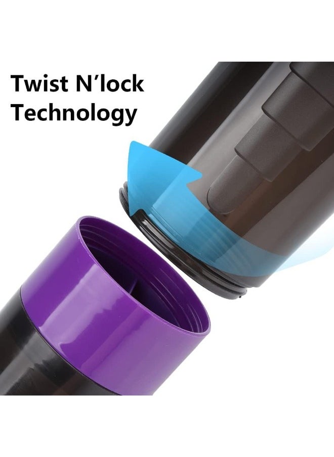 SPIDER Protein Shaker Bottle with Non Slip 3 Layer Twist Off - Purple, 500 ml  - Image 3