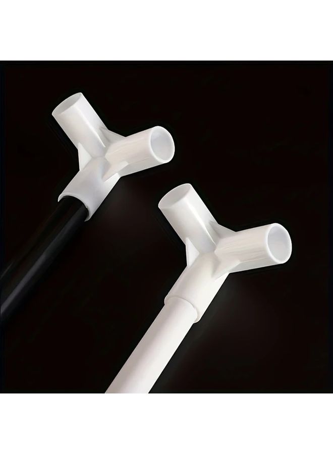 4Pcs 16mm PVC T Joints 90 Degree Plastic Elbow Connectors For DIY Shelves Clothes Racks Shoe Organizers - Image 4