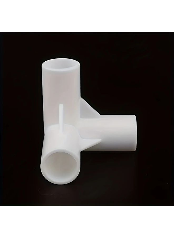4Pcs 16mm PVC T Joints 90 Degree Plastic Elbow Connectors For DIY Shelves Clothes Racks Shoe Organizers - Image 3