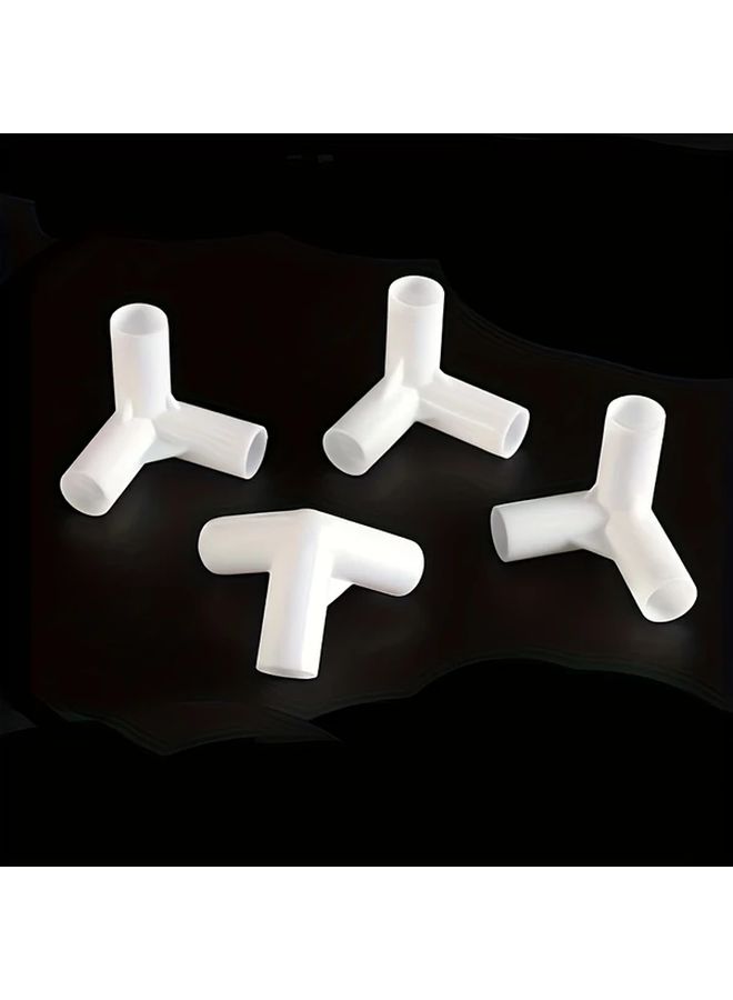 4Pcs 16mm PVC T Joints 90 Degree Plastic Elbow Connectors For DIY Shelves Clothes Racks Shoe Organizers - Image 1