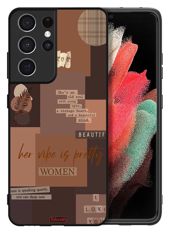 Tolwak Samsung Galaxy S21 Ultra 5G Protective Case Cover Adventurer Women - Image 2
