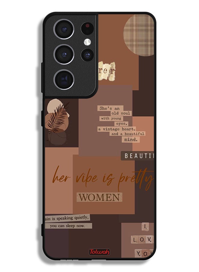 Tolwak Samsung Galaxy S21 Ultra 5G Protective Case Cover Adventurer Women - Image 3
