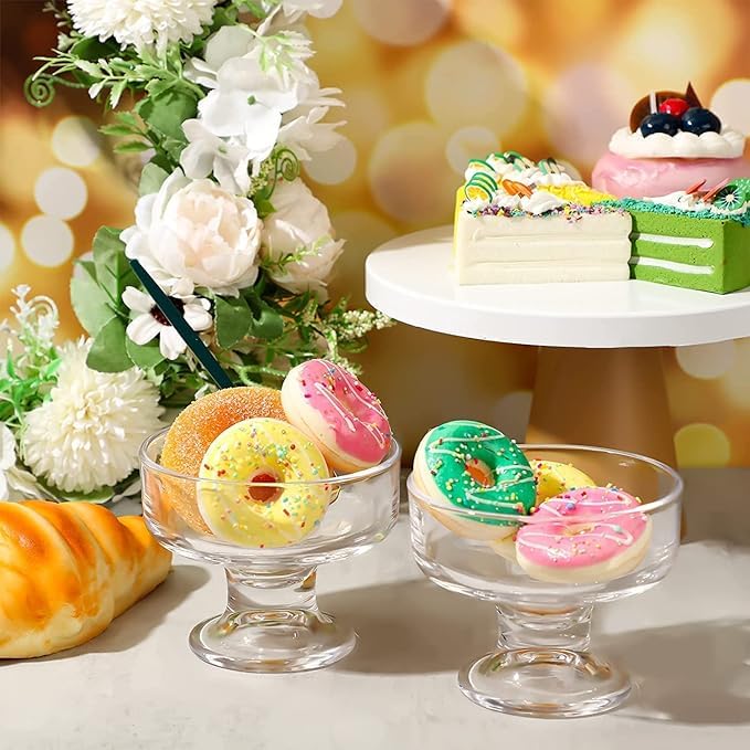 RAAHA RAAHA 300ML Ice Cream Glasses Cups Dishes for Desserts MilkshakeFruit and Pudding Glass Serving Bowls Perfect for Home Restaurants and Parties Dishwasher Safe Set of 6  - Image 5