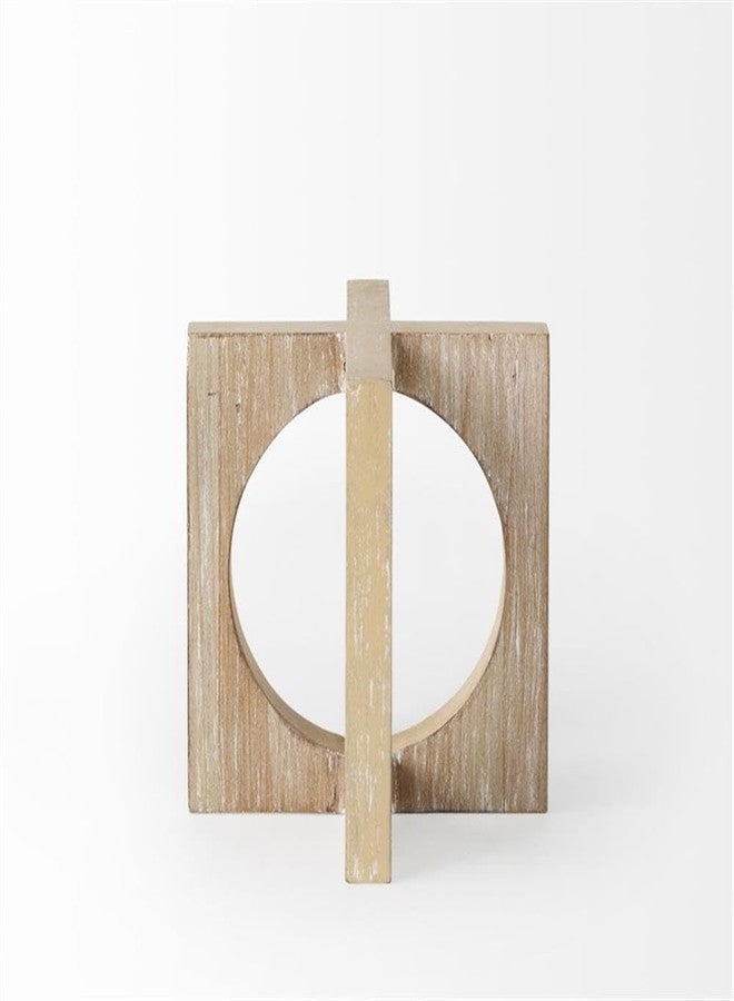 Pemberly Row Small Decorative Object, 5.7Lx5.7Wx5.7H, Solid Wood, Light Brown Finish, Compact and Durable Design, Coastal Home Accent Piece for Tropical or Warm Interior Decor - Image 3