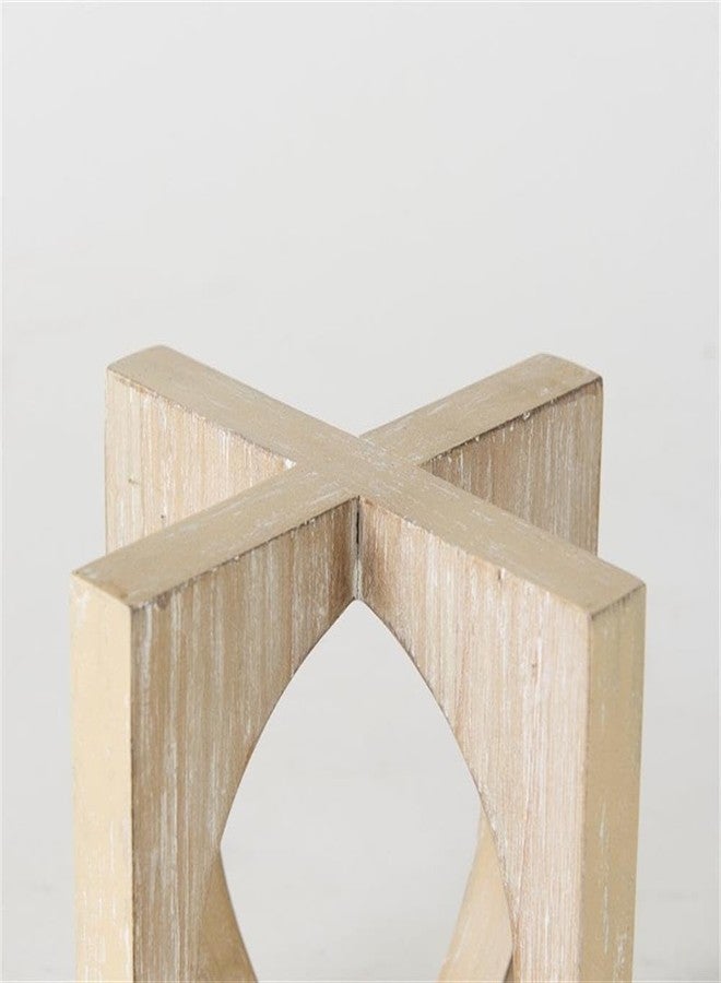 Pemberly Row Small Decorative Object, 5.7Lx5.7Wx5.7H, Solid Wood, Light Brown Finish, Compact and Durable Design, Coastal Home Accent Piece for Tropical or Warm Interior Decor - Image 4