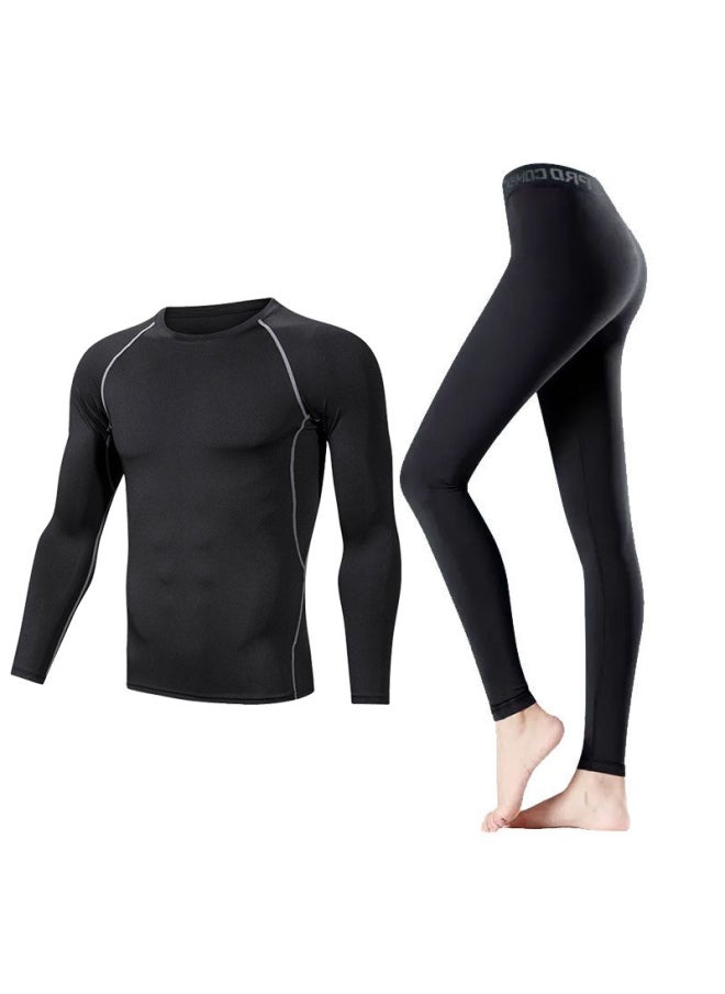 Generic - Swimsuit Women's Split Large Size Conservative Swimming Trunks For Chubby Girls Long-sleeved Trousers For Students Sunscreen Diving Suit-Color:Women-gray Line Elite Two-piece (long Sleeve)-Size:4XL - Image 1