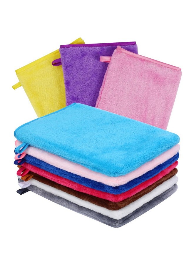 Phogary 10 Pack Washcloths Facial Mitts Soft Flannel & Terry Cloth Face Wash Gloves Reusable Makeup Remover 6X8 Inch European Style Skin Care Bath Spa Cloths - Image 1