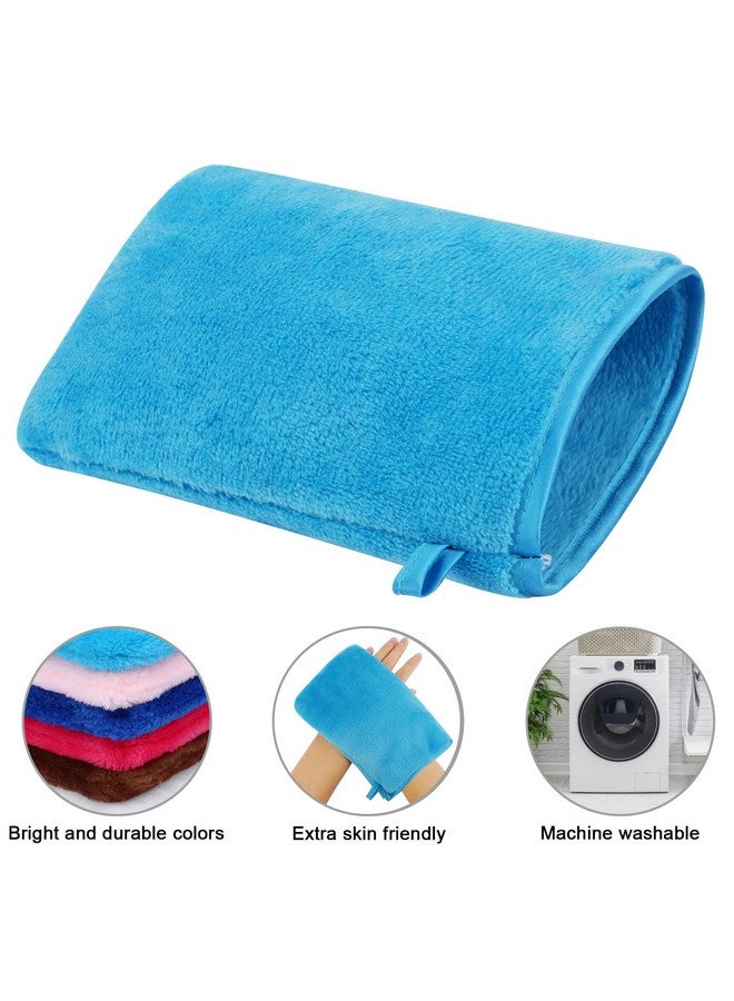 Phogary 10 Pack Washcloths Facial Mitts Soft Flannel & Terry Cloth Face Wash Gloves Reusable Makeup Remover 6X8 Inch European Style Skin Care Bath Spa Cloths - Image 3