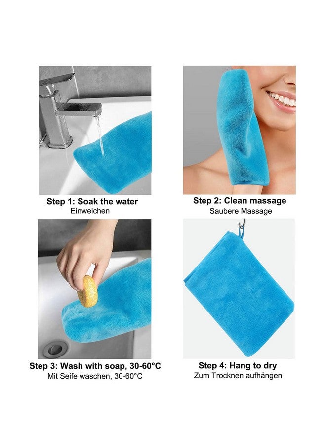 Phogary 10 Pack Washcloths Facial Mitts Soft Flannel & Terry Cloth Face Wash Gloves Reusable Makeup Remover 6X8 Inch European Style Skin Care Bath Spa Cloths - Image 4