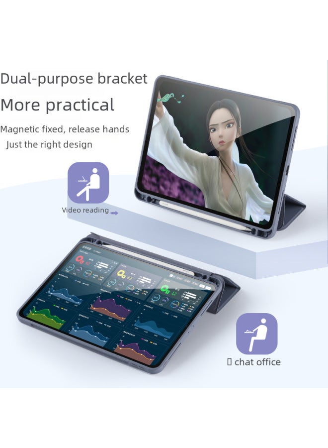 Silicone Protective Case For 2021 11-inch 10.5-inch Air4 Tablet Pen Slot Ipad10.2 9.7 Soft Shell Bottom Cover-Color:Matcha Green-Applicable Model:Ipad Mini4/mini5 - Image 5