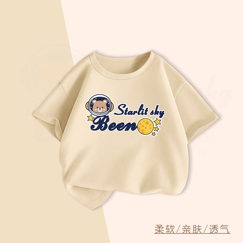 Boys' Short-Sleeved T-Shirt Summer Kidsren'S Summer Half-Sleeved Pure Cotton Medium And Large Kidsren'S Clothing Summer Style Tops - Image 5