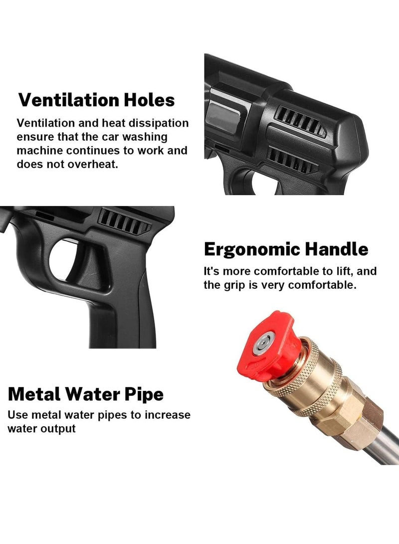 48V Cordless Portable Washer Electric High Pressure Cleaner Machine 200W 30 Bar Lithium Handheld Car Cleaning Device With Foam Generator Nozzle Water Pump - Image 2